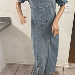 Women's Denim Maxi Dress